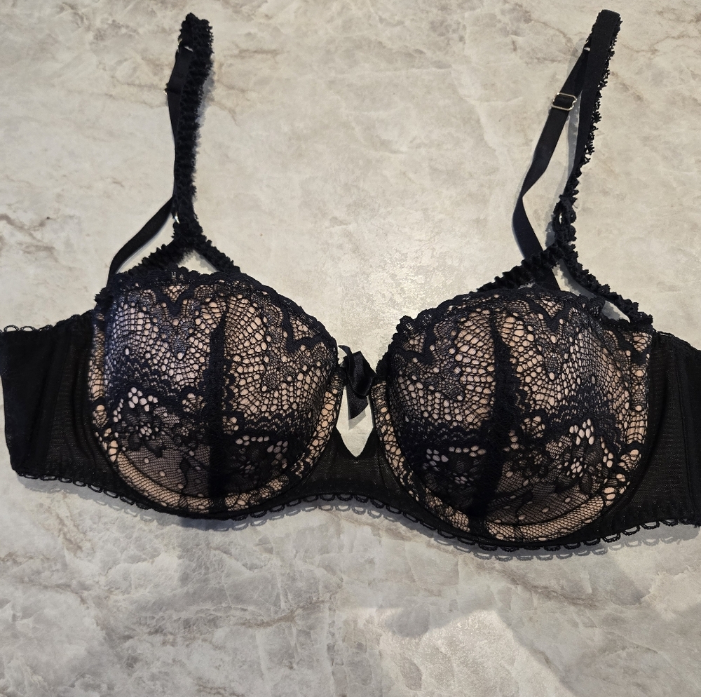 Adore Me Black Lace Bra